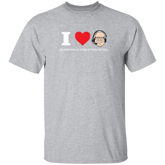 I Love Jim Paschke Shirt Celebrating 35 Years Of Paschketball