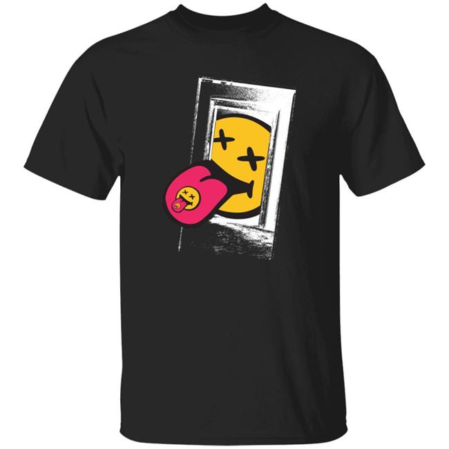 Louis Tomlinson Merch Black Summer Smiley Door Tee Shirt