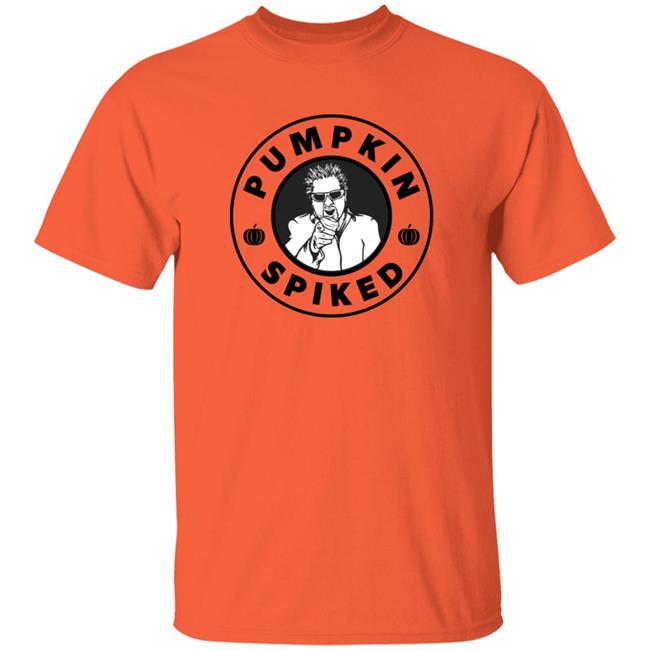 Guy Fieri Merch Pumpkin Spiked Tee Shirt Real Guys Order Pumpkin Spice