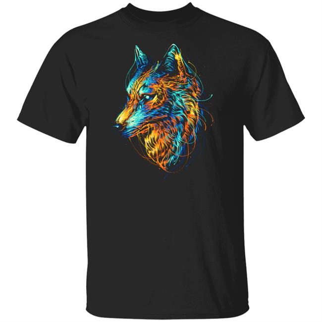 Colourful Wolf T Shirt