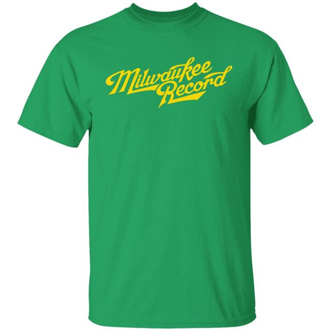 Milwaukee Record Merch Milwaukee Record Green & Gold T Shirt