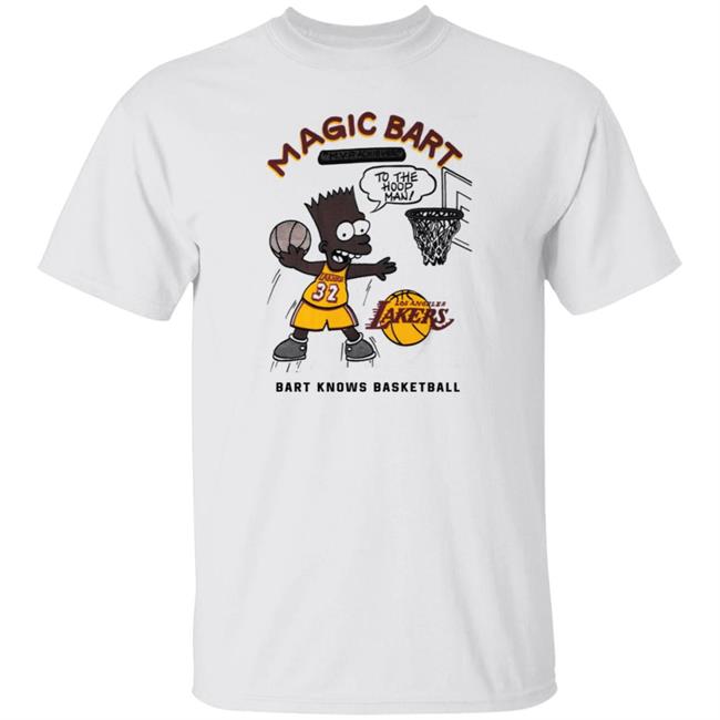 Magic Bart Bootleg Magic Johnson X Bart Simpson T Shirt The Simpsons Magic Shirt