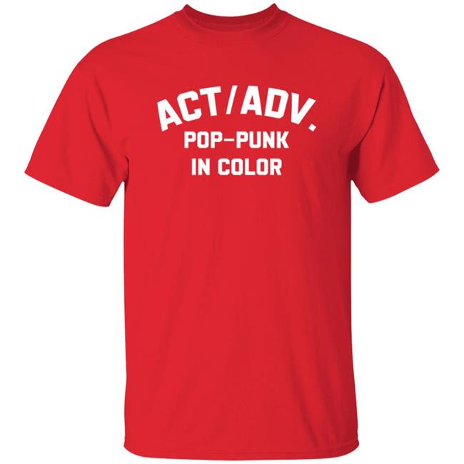 Action Adventure merch Pop Punk In Color Tee Action Adventure merch Pop Punk In Color Tee