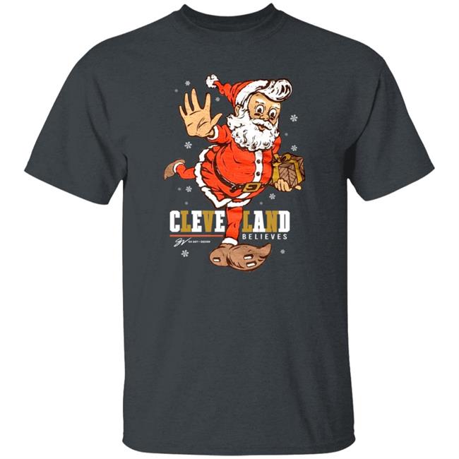 Believe - Cleveland Football Christmas Shirt Believe - Cleveland Football Christmas Shirt