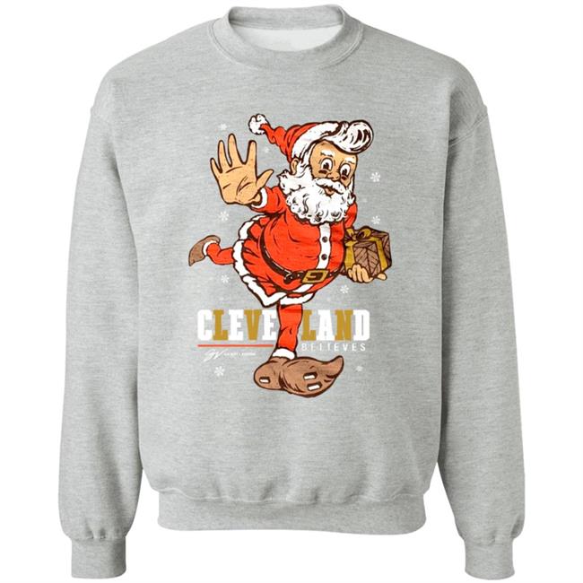 Believe - Cleveland Football Christmas Shirt Believe - Cleveland Football Christmas Shirt