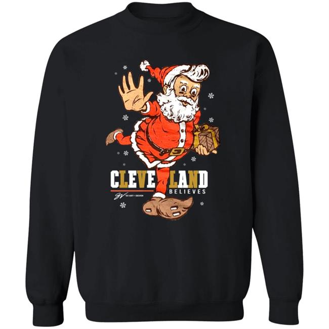 Believe - Cleveland Football Christmas Shirt Believe - Cleveland Football Christmas Shirt