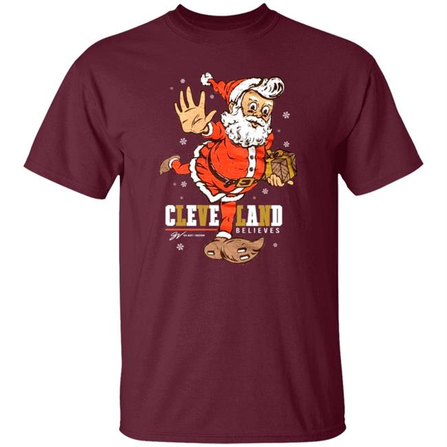 Believe - Cleveland Football Christmas Shirt Believe - Cleveland Football Christmas Shirt