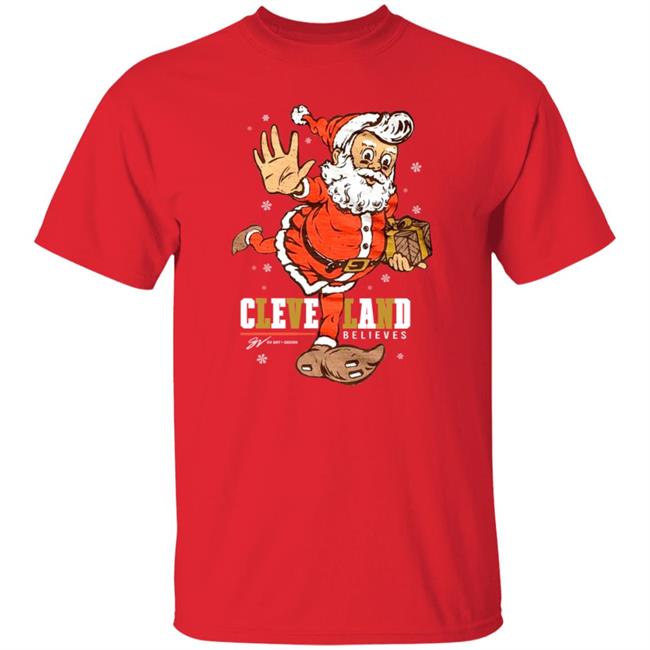 Believe - Cleveland Football Christmas Shirt Believe - Cleveland Football Christmas Shirt