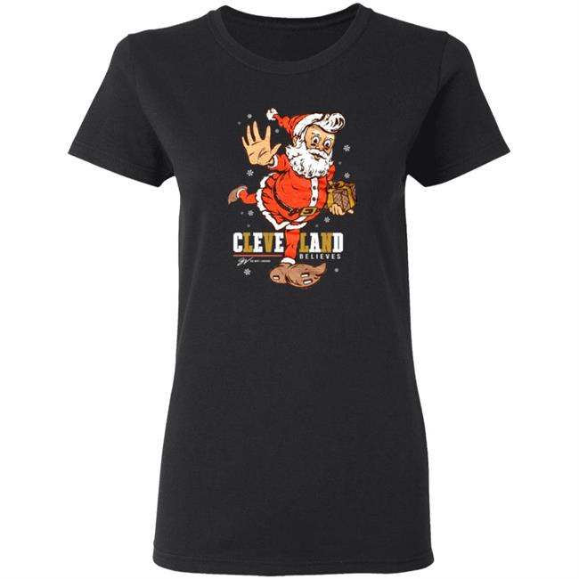 Believe - Cleveland Football Christmas Shirt Believe - Cleveland Football Christmas Shirt