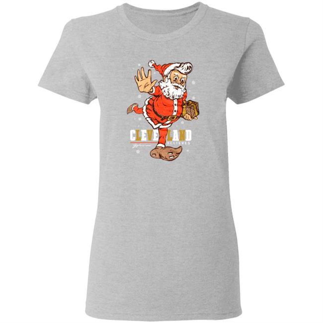 Believe - Cleveland Football Christmas Shirt Believe - Cleveland Football Christmas Shirt