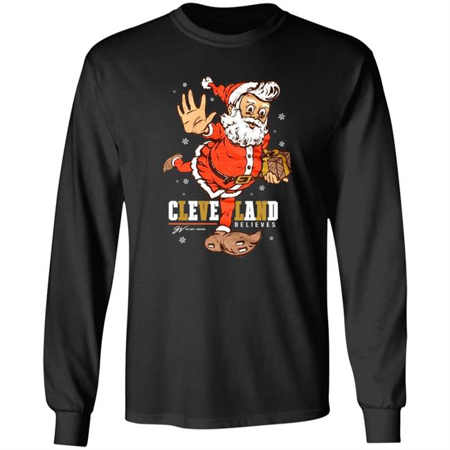 Believe - Cleveland Football Christmas Shirt Believe - Cleveland Football Christmas Shirt