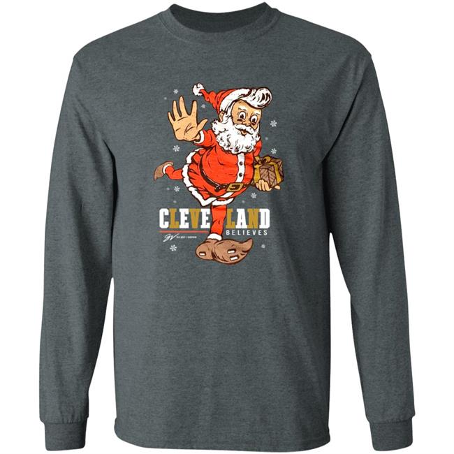 Believe - Cleveland Football Christmas Shirt Believe - Cleveland Football Christmas Shirt