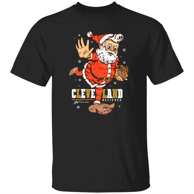 Believe - Cleveland Football Christmas Shirt Believe - Cleveland Football Christmas Shirt