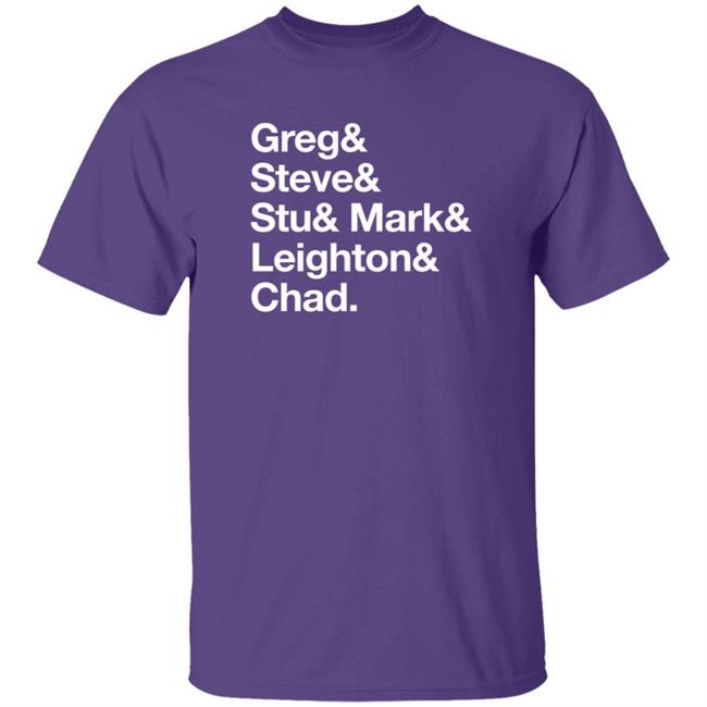 Team Starkid Merch Greg Steve Stu Mark Leighton Chad Shirt Workin' Boys Name List T-Shirt