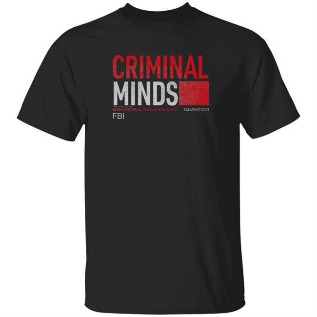 Cbs Store Criminal Minds Distressed Bau Quantico Adult Shirt