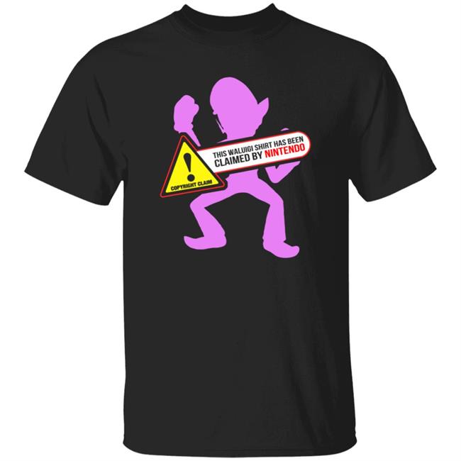 Copyright Claim T Shirt This Waluigi Shirt Has Been Claimed By Nintendo