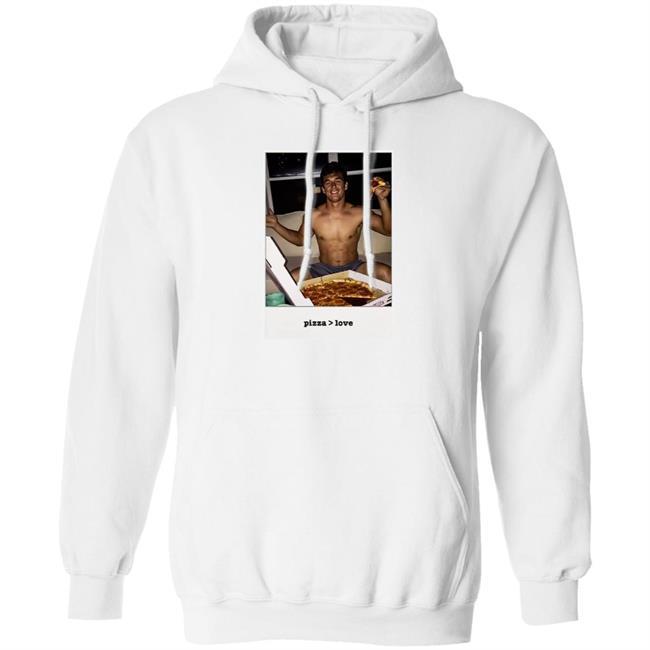 Tyler Cameron Pizza Love Light Blue Hoodie Tyler Cameron Pizza Love Light Blue Hoodie