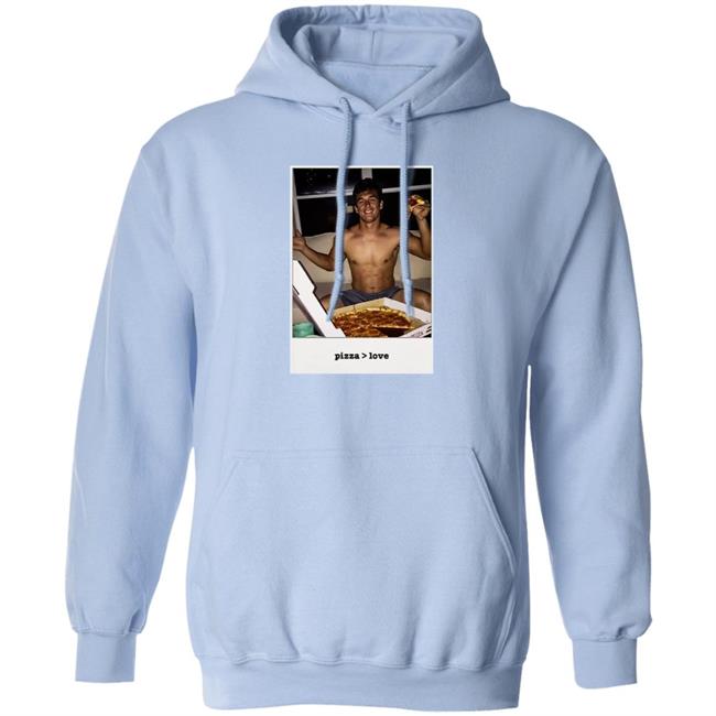 Tyler Cameron Pizza Love Light Blue Hoodie