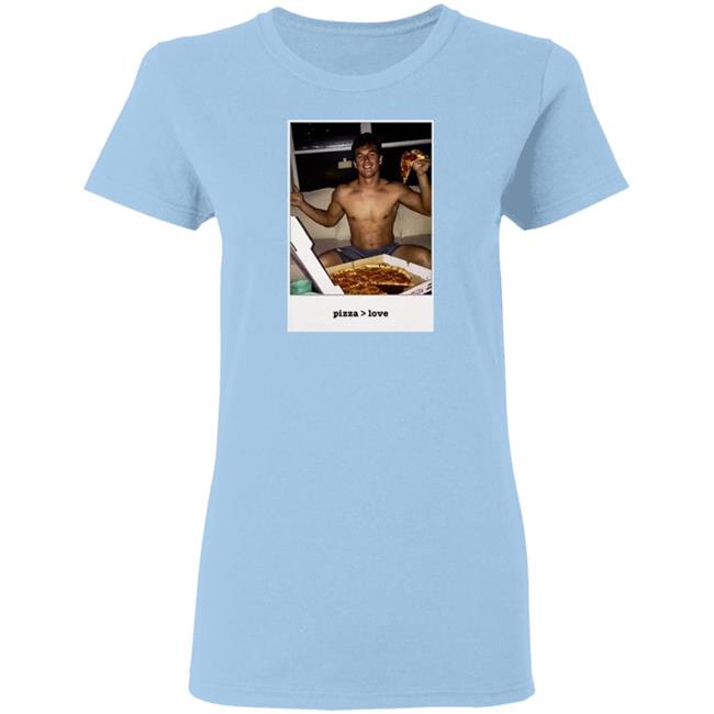 Tyler Cameron Pizza Love Light Blue Hoodie Tyler Cameron Pizza Love Light Blue Hoodie