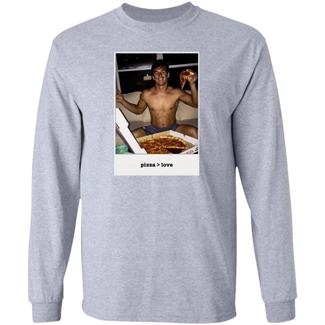 Tyler Cameron Pizza Love Light Blue Hoodie Tyler Cameron Pizza Love Light Blue Hoodie