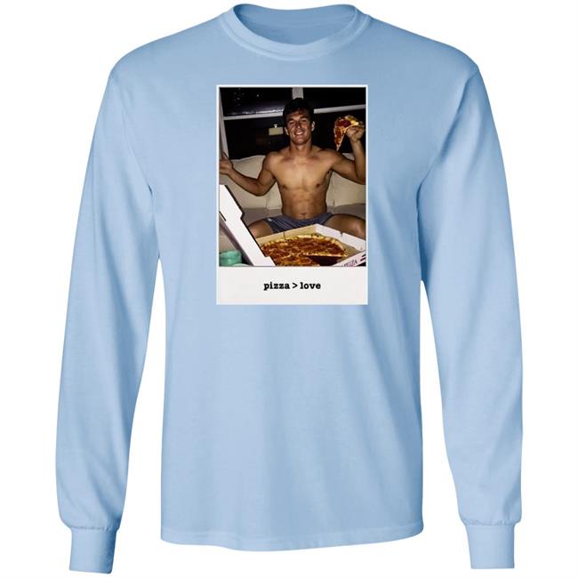Tyler Cameron Pizza Love Light Blue Hoodie Tyler Cameron Pizza Love Light Blue Hoodie