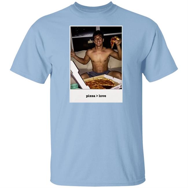 Tyler Cameron Pizza Love Light Blue Hoodie Tyler Cameron Pizza Love Light Blue Hoodie