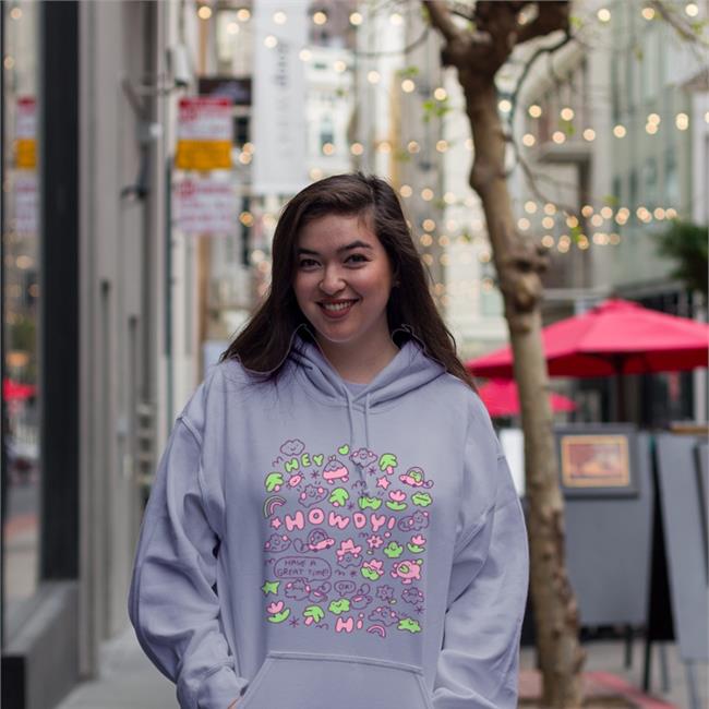 Duotone Editions Store Hey Howdy Hi Hooded Sweatshirt Momo Draws