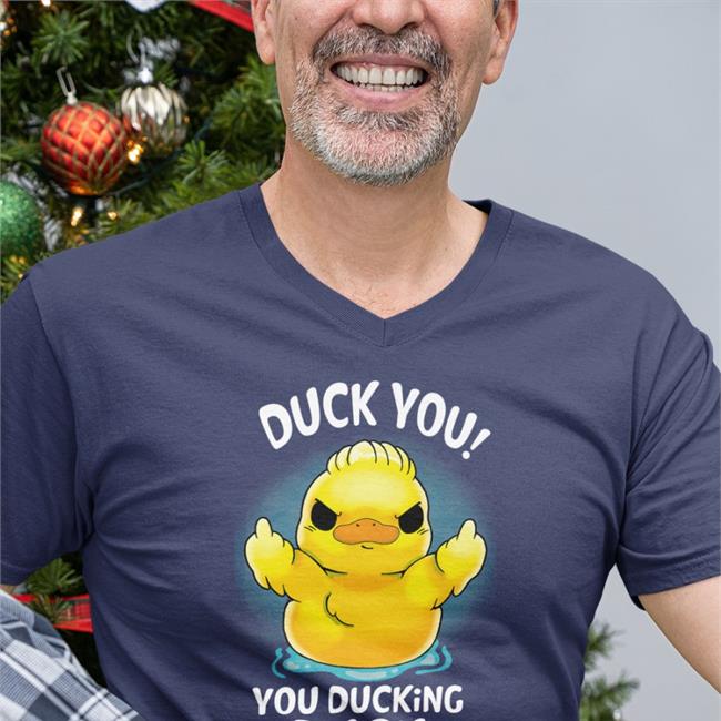 Qwertee Store Merch Duck You You Ducking Duck Offical TShirt Navy QwerTee