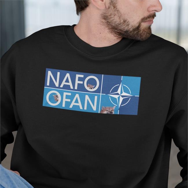Saint Javelin Merch Fellas NAFO OFAN Insignia Adult T-Shirt White Gabrielius Landsbergis