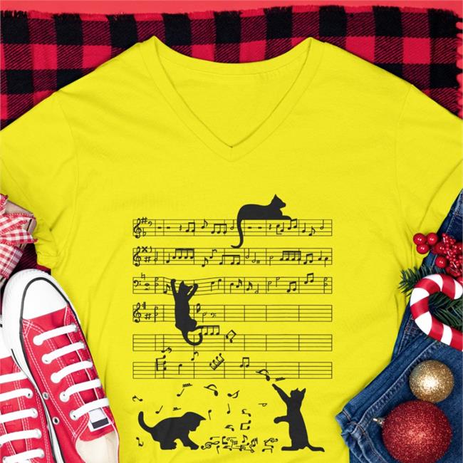 Threatening Music Notation Cat Music Sweatshirt White Threatnotation