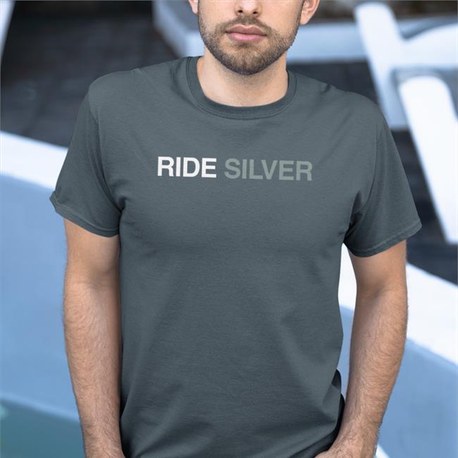 Randy Clarke Ride Silver Tee Charcoal Grey Metro wmataGM