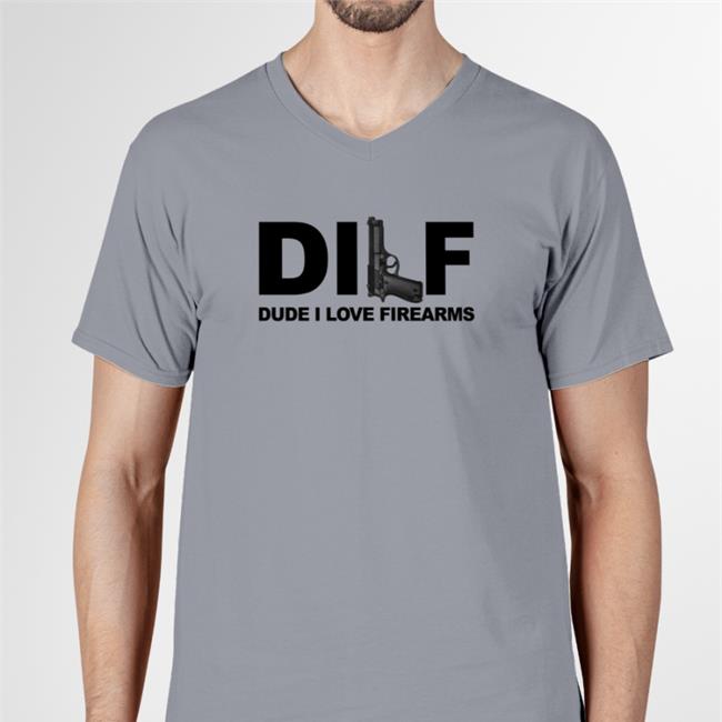Bunker Branding DILF Dude I Love Firearms Tee Shirt
