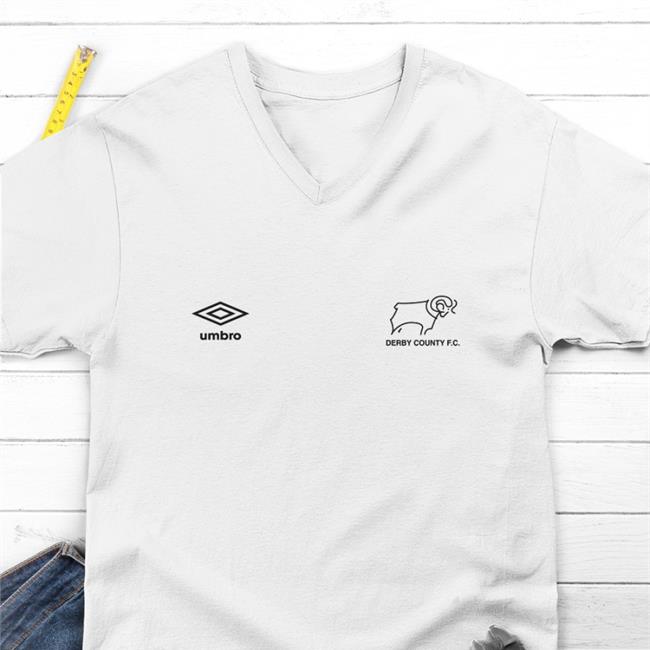 3 Retro Store Merch Derby County 1988 Umbro Tees White Gem Szr