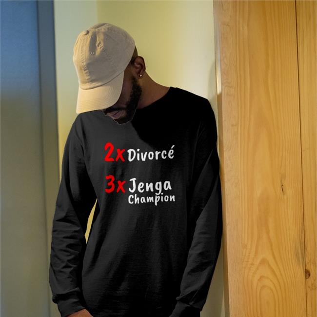 Shirts That Go Hard 2X Divorce 3X Jenga Champion Long Sleeve Shirtsthtgohard