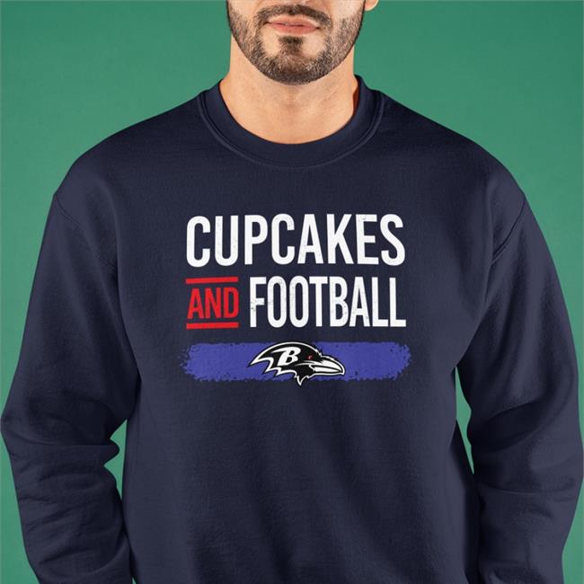 Duff Goldman Baltimore Ravens Cupcakes And Football T Shirt