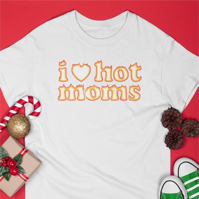 Danny Duncan Merchandise I Heart Hot Moms Flame White Tank Top Dannyduncan69