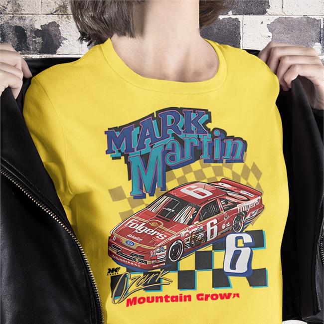 Markmartinarchive Merch1990 Folgers Ford Thunderbird Shirt Mark Martin