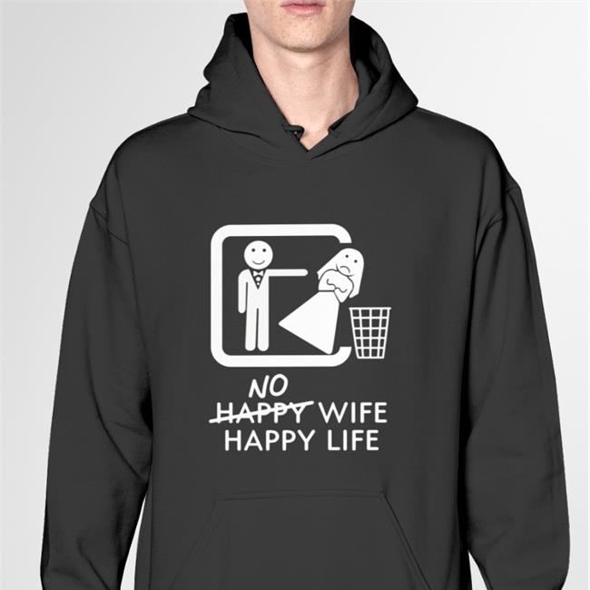 No Happy Wife Happy Life Classic T-Shirt Black Murder X Bryan