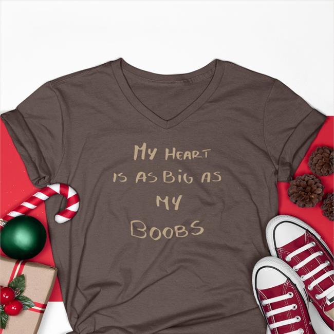 LappanArt My Heart Is As Big As My Boobs Crewneck Sweatshirt