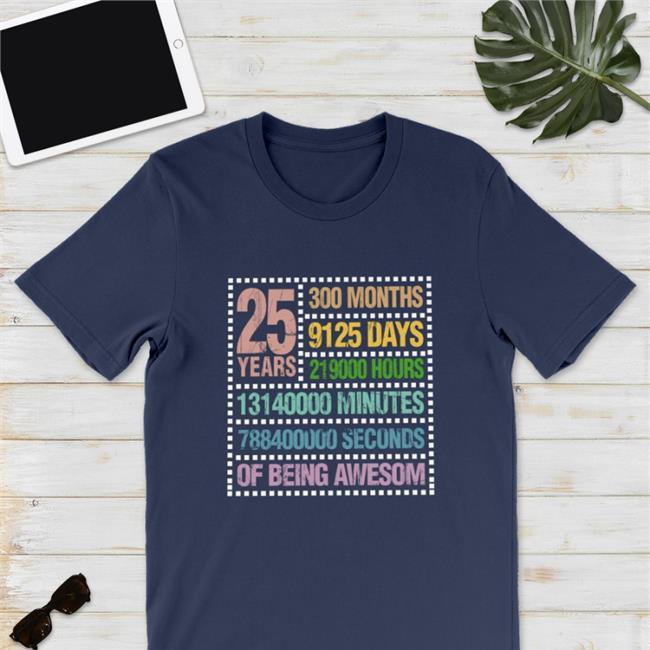 25 Years300 Months 9125 Days 219000 Hours 13140000 Minutes 788400000 Seconds Of Being Awesom Hoodie Pengu