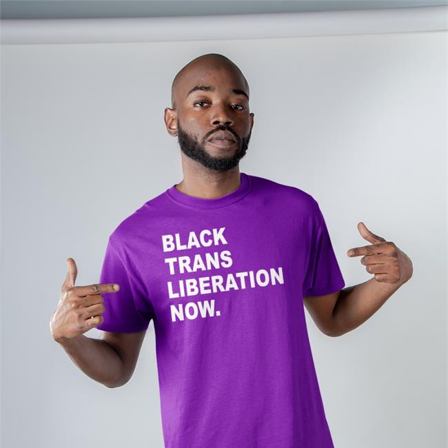 Michael_AW77 Black Trans Liberation Now Hoodie
