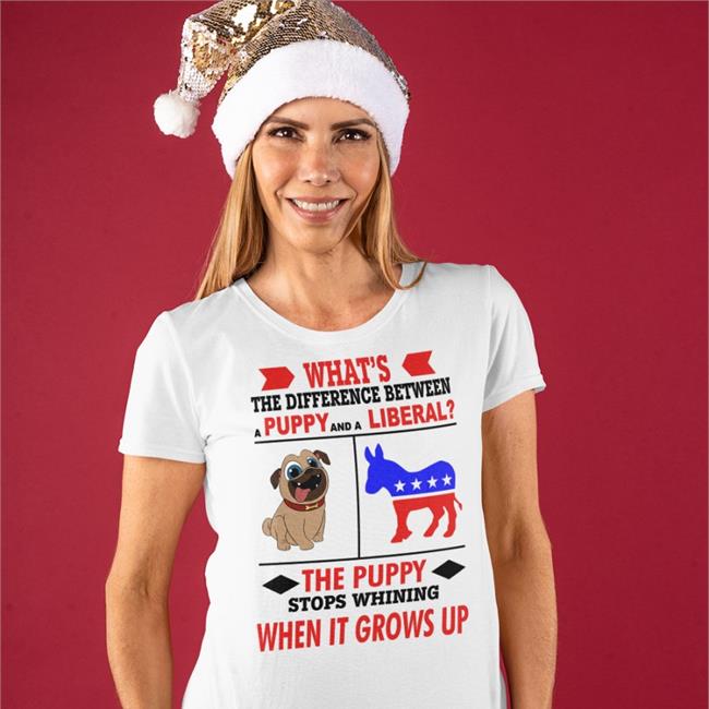 What's The Difference Between A Puppy And A Liberal Shirt White By Cryptochronic?1776