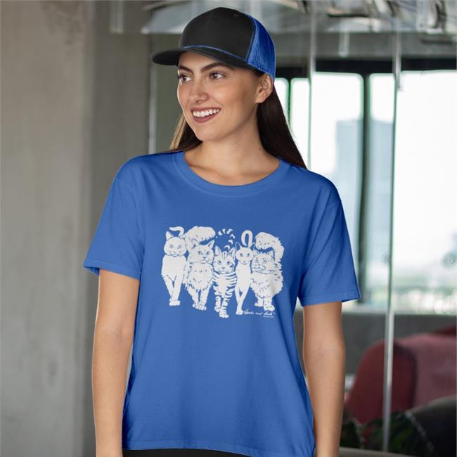 Taylor Swift Heads & Tails Cat Classic TShirts Blue Taylor Swift Style
