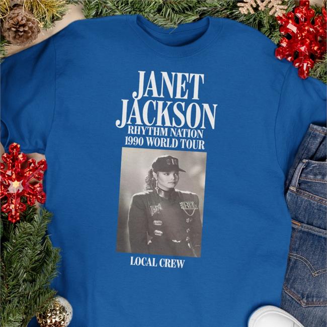Janet Jackson Rhythm Nation 1990 World Tour Local Crew Sweatshirt