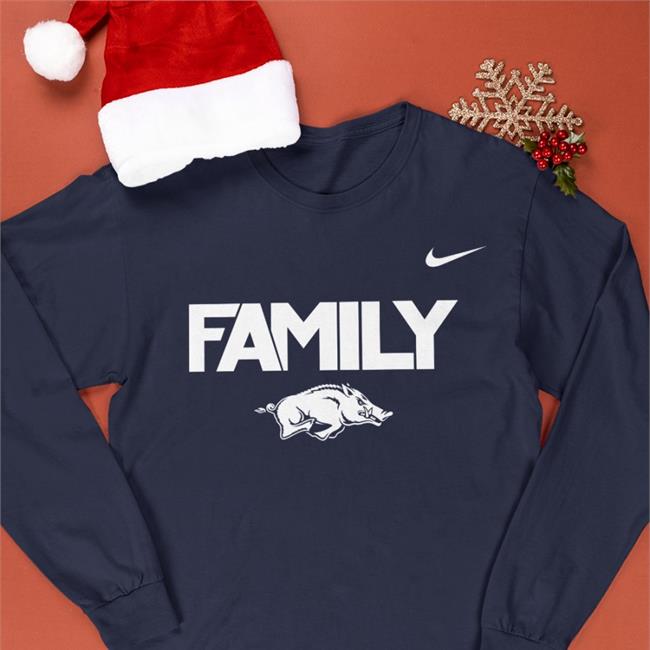 Family Long Sleeve Black Arkansas Razorback Michael Musselman
