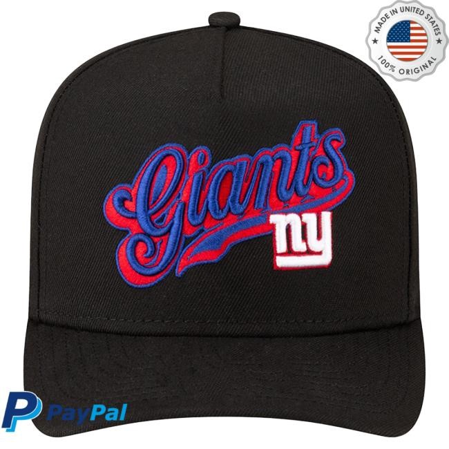 Men's New York Giants New Era Born x Raised Black A-Frame 9FIFTY Snapback Hat NFL Shop Store