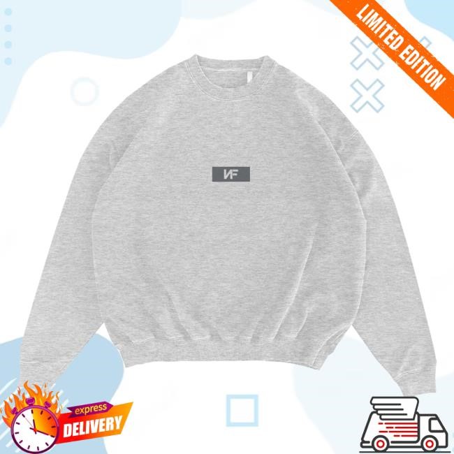 Official Nf Real Music Merch Heather Grey Realmusic Crew Neck Sweatshirt