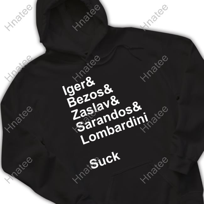 Official Jon Sherman Iger & Bezos & Zaslav & Sarandos & Lombardini Suck Shirt