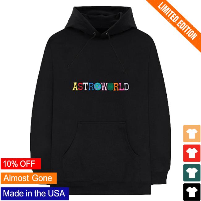 Official Travis Scott Merch Store Travis Scott Astroworld Logo Pull Over Hoodie Black TravisScott Shop