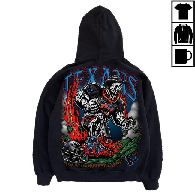 Official Warren Lotas Houston Texans Big Texan Pullover Hoodie - Black NFL